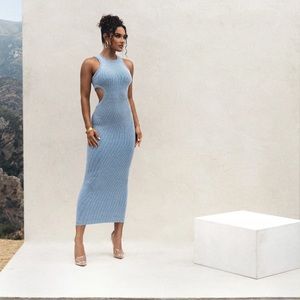 Jluxlabel • Denim/White Made to Move Dress • Small